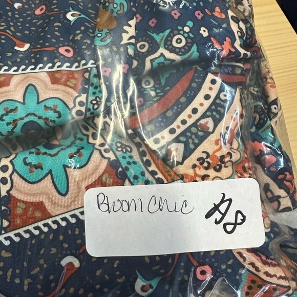 BLOOMCHIC womans milkmaid boho blue-teal lightweight maxi dress NWT 12 - Picture 14 of 14